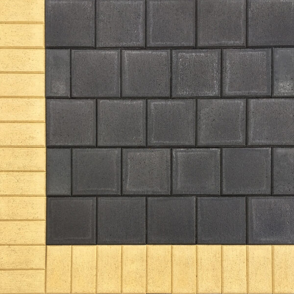 Brick Paver Banding with Charcoal Flagpave | 220 x 110